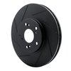 613-59043L Slotted Brake Rotor [Black], 1999-2014 Acura/Honda, Position: Front Left - image 2