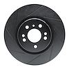 613-63128L Slotted Brake Rotor [Black], 2006-2012 Mercedes-Benz, Position: Front Left - image 1