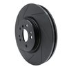 613-63128L Slotted Brake Rotor [Black], 2006-2012 Mercedes-Benz, Position: Front Left - image 2