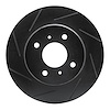 613-67015L Slotted Brake Rotor [Black], 1984-1985 Infiniti/Nissan, Position: Rear Left - image 1