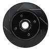 613-67019L Slotted Brake Rotor [Black], 1984-1987 Infiniti/Nissan, Position: Rear Left - image 1