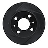 613-67044L Slotted Brake Rotor [Black], 1995-2000 Infiniti/Nissan, Position: Front Left - image 1