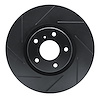 613-67052L Slotted Brake Rotor [Black], 2003-2021 Infiniti/Nissan, Position: Front Left - image 1