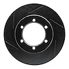 613-67085L Slotted Brake Rotor [Black], 1998-2015 Infiniti/Nissan, Position: Front Left - image 1