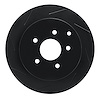 613-67089L Slotted Brake Rotor [Black], 2003-2021 Infiniti/Nissan, Position: Rear Left - image 1