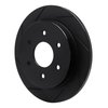 613-67090L Slotted Brake Rotor [Black], 2004-2015 Infiniti/Nissan, Position: Rear Left - image 2