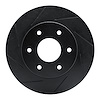 613-67091L Slotted Brake Rotor [Black], 2004-2005 Infiniti/Nissan, Position: Front Left - image 1
