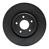 613-67104L Slotted Brake Rotor [Black], 2014-2019 Infiniti/Nissan, Position: Front Left - image 1