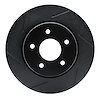613-67111L Slotted Brake Rotor [Black], Fits Select Infiniti/Nissan, Position: Rear Left - image 1