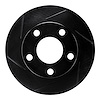 613-73009L Slotted Brake Rotor [Black], 1985-2000 Audi/Volkswagen, Position: Rear Left - image 1