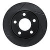 613-73024L Slotted Brake Rotor [Black], 2000-2002 Audi/Volkswagen, Position: Rear Left - image 1