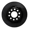613-73041L Slotted Brake Rotor [Black], 1992-2008 Audi/Volkswagen, Position: Front Left - image 1