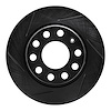 613-73045L Slotted Brake Rotor [Black], 2000-2008 Audi/Volkswagen, Position: Rear Left - image 1