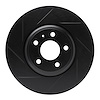 613-73057L Slotted Brake Rotor [Black], 2008-2012 Audi/Volkswagen, Position: Front Left - image 1