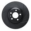 613-73057R Slotted Brake Rotor [Black], 2008-2012 Audi/Volkswagen, Position: Front Right - image 1