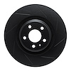 613-73058R Slotted Brake Rotor [Black], 2008-2011 Audi/Volkswagen, Position: Front Right - image 1