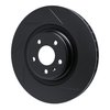 613-73058R Slotted Brake Rotor [Black], 2008-2011 Audi/Volkswagen, Position: Front Right - image 2