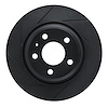 613-73061L Slotted Brake Rotor [Black], Fits Select Audi/Volkswagen, Position: Rear Left - image 1