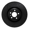 613-73064L Slotted Brake Rotor [Black], 2012-2018 Audi/Volkswagen, Position: Front Left - image 1