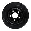 613-73066L Slotted Brake Rotor [Black], Fits Select Multiple Makes/Models, Position: Rear Left - image 1