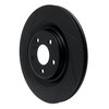 613-73066L Slotted Brake Rotor [Black], Fits Select Multiple Makes/Models, Position: Rear Left - image 2