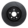613-73069R Slotted Brake Rotor [Black], 2012-2015 Audi/Volkswagen, Position: Front Right - image 1