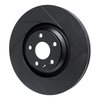 613-73069R Slotted Brake Rotor [Black], 2012-2015 Audi/Volkswagen, Position: Front Right - image 2