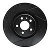 613-73080L Slotted Brake Rotor [Black], Fits Select Audi/Volkswagen, Position: Front Left - image 1
