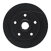 613-74010L Slotted Brake Rotor [Black], 1992-1998 Audi/Volkswagen, Position: Rear Left - image 1
