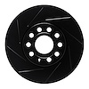 613-74028L Slotted Brake Rotor [Black], 2005-2021 Audi/Volkswagen, Position: Front Left - image 1