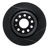 613-74030R Slotted Brake Rotor [Black], Fits Select Audi/Volkswagen, Position: Rear Right - image 1