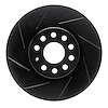 613-74053L Slotted Brake Rotor [Black], Fits Select Multiple Makes/Models, Position: Front Left - image 1