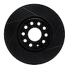 613-74053R Slotted Brake Rotor [Black], Fits Select Multiple Makes/Models, Position: Front Right - image 1