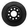 613-74055L Slotted Brake Rotor [Black], 2005-2018 Audi/Volkswagen, Position: Rear Left - image 1