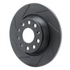 613-74055L Slotted Brake Rotor [Black], 2005-2018 Audi/Volkswagen, Position: Rear Left - image 2