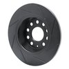 613-74055L Slotted Brake Rotor [Black], 2005-2018 Audi/Volkswagen, Position: Rear Left - image 4