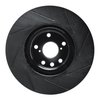 613-75032D Slotted Brake Rotor [Black], 2011-2020 Lexus/Toyota/Scion, Position: Left Front - image 4