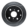 613-76014L Slotted Brake Rotor [Black], 1982-1985 Lexus/Toyota/Scion, Position: Rear Left - image 1