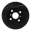 613-76026L Slotted Brake Rotor [Black], 1986-1989 Lexus/Toyota/Scion, Position: Front Left - image 1