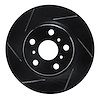613-76027L Slotted Brake Rotor [Black], 1986-1989 Lexus/Toyota/Scion, Position: Front Left - image 1