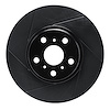 613-76045L Slotted Brake Rotor [Black], 1990-1993 Lexus/Toyota/Scion, Position: Front Left - image 1