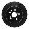 613-76046L Slotted Brake Rotor [Black], 1990-1993 Lexus/Toyota/Scion, Position: Rear Left - image 1