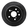 613-76053L Slotted Brake Rotor [Black], 1992-2003 Lexus/Toyota/Scion, Position: Rear Left - image 1
