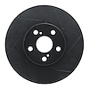 613-76059R Slotted Brake Rotor [Black], 1994-1999 Lexus/Toyota/Scion, Position: Front Right - image 1
