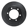 613-76121L Slotted Brake Rotor [Black], 1995-2004 Lexus/Toyota/Scion, Position: Front Left - image 1