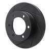 613-76121L Slotted Brake Rotor [Black], 1995-2004 Lexus/Toyota/Scion, Position: Front Left - image 2