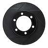 613-76124L Slotted Brake Rotor [Black], 2000-2007 Lexus/Toyota/Scion, Position: Front Left - image 1