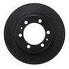 613-76128L Slotted Brake Rotor [Black], Fits Select Lexus/Toyota/Scion, Position: Front Left - image 1