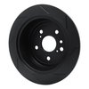 613-76130L Slotted Brake Rotor [Black], 2004-2009 Lexus/Toyota/Scion, Position: Rear Left - image 4