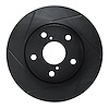 613-76135L Slotted Brake Rotor [Black], 2006-2018 Multiple Makes/Models, Position: Front Left - image 1